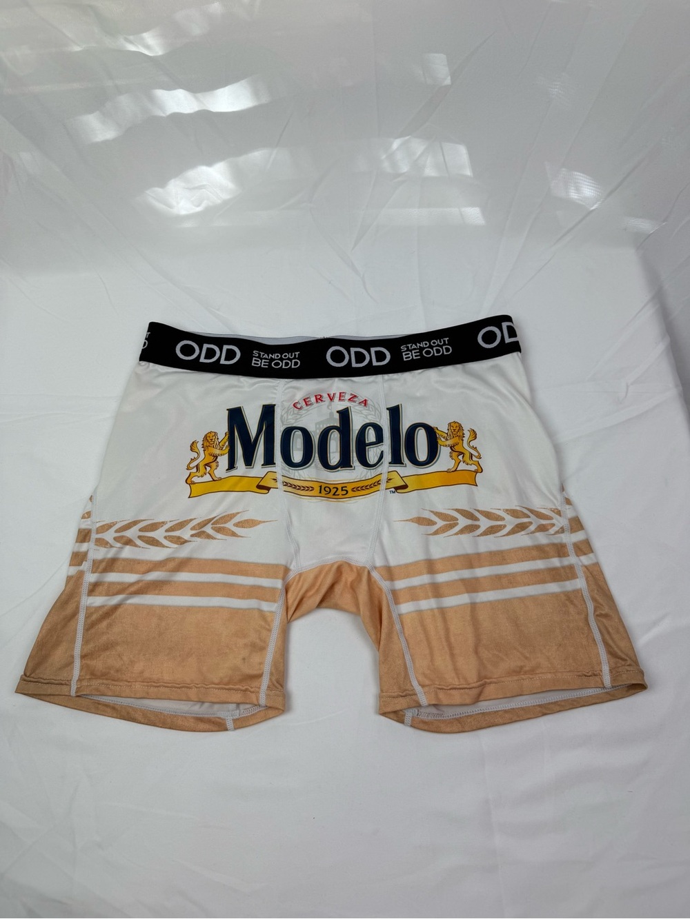 x Modelo Men's White & Tan Boxer Briefs